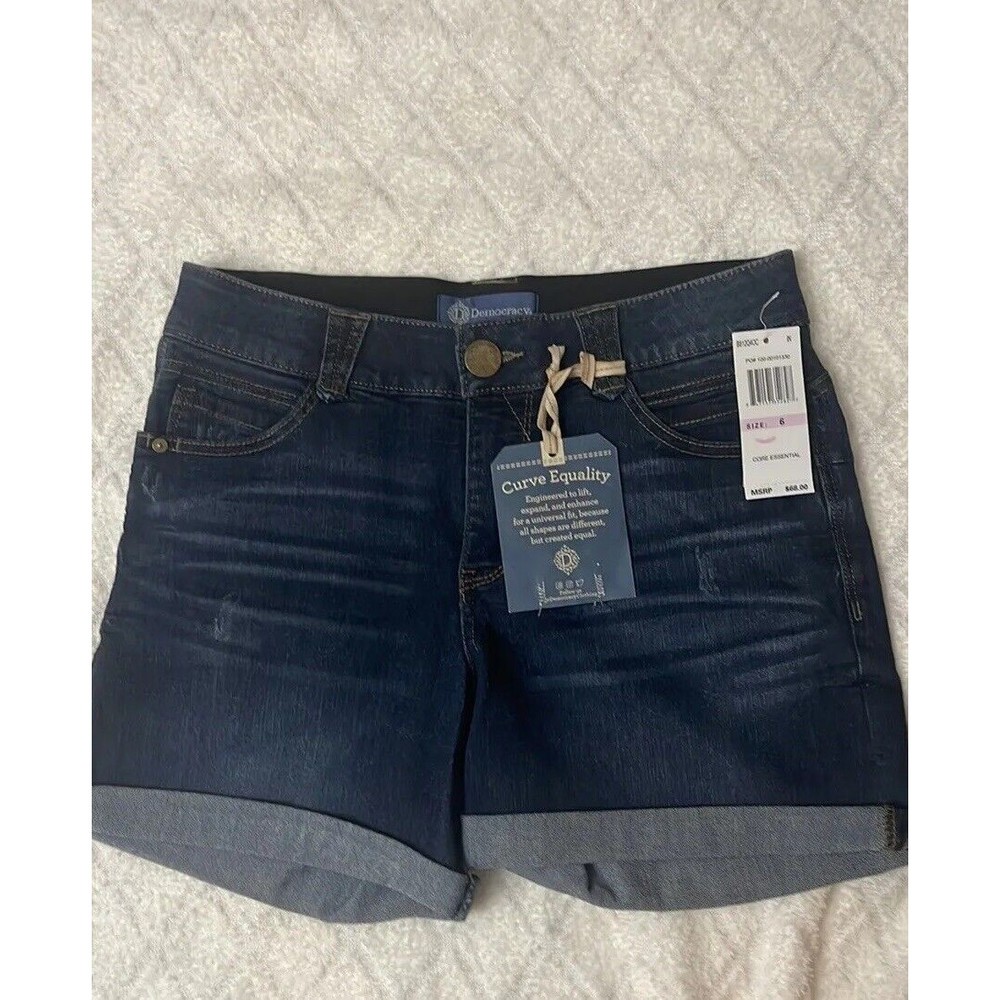 Democracy Dark Wash Blue Jean Shorts